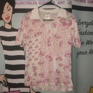 🌸 Rare Vintage DIOR Pink cherry Blossom shirt 10